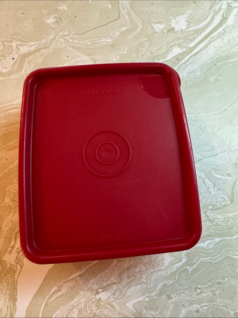 Tupperware Red Square Storage Lid